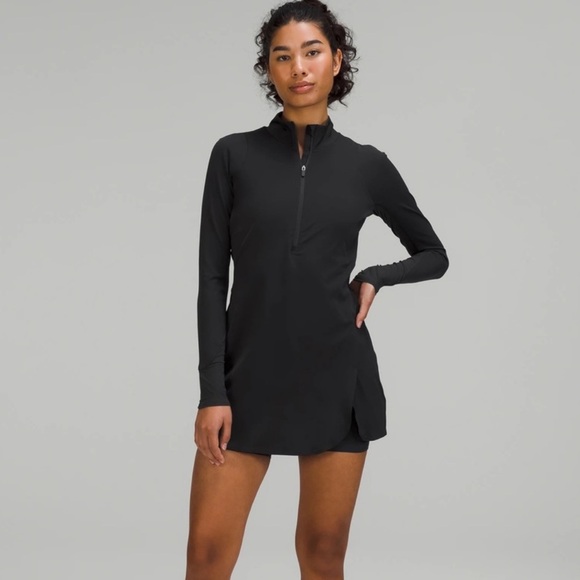 lululemon athletica Dresses & Skirts - NWT Lululemon Nulux Long Sleeve Tennis Dress BLK 8